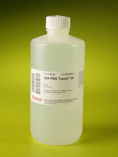 Pierce 20X PBS Tween-20 Buffer Solution, 500 mL Bottle - Buffer Pierce 20X PBS Tween-20 - Image 1