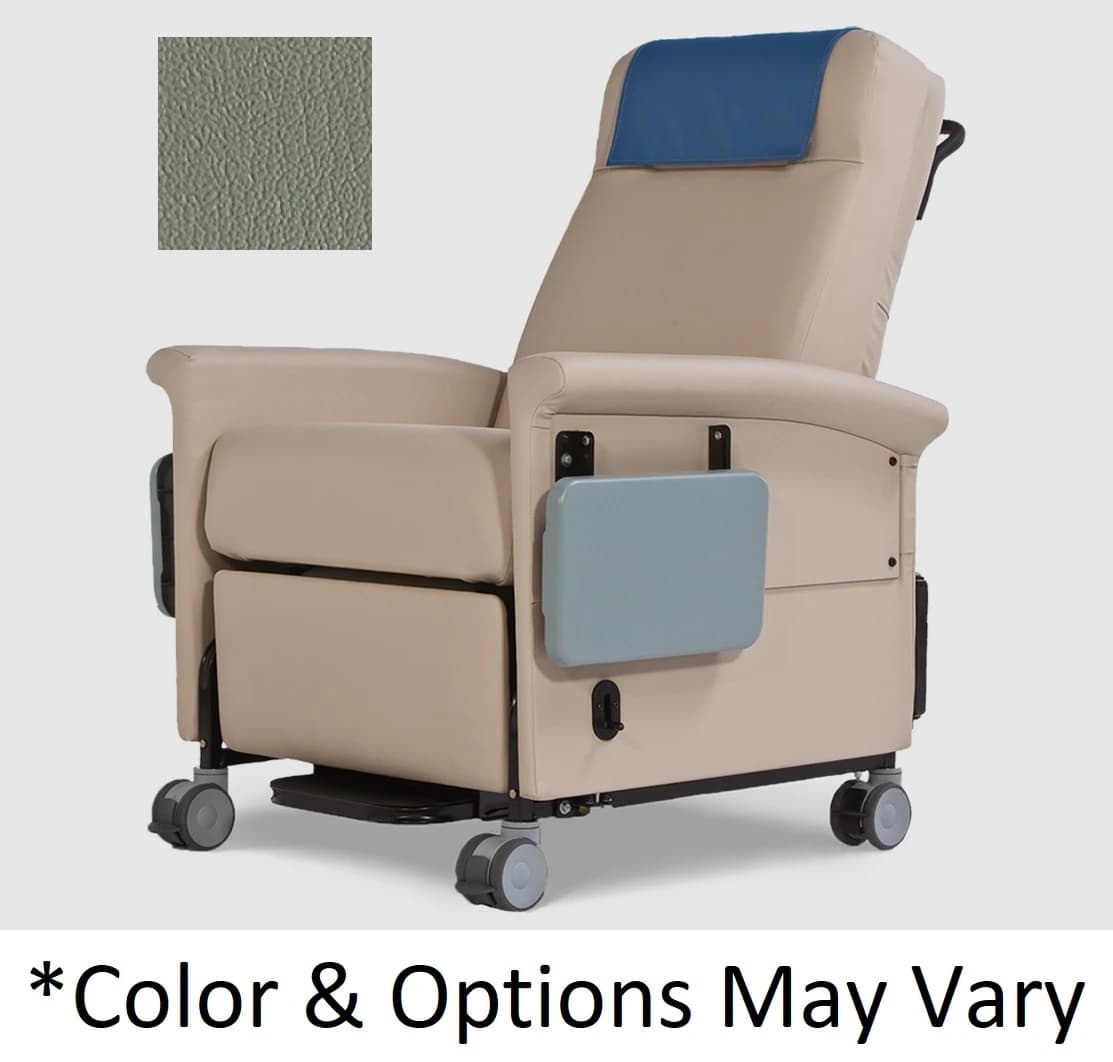 Champion Ascent XL 66 Series Transport Recliner, Powder-Coated Steel Frame, 500 lb Capacity, Power Gray - Recliner Trnsprt Brtrc Pwr Tbl - Image 1