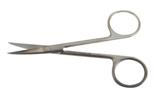 Iris Scissor, Curved, 4", Heavy Pattern, Stainless Steel - Scissor IRIS Heavy Pattern Crv - Image 1