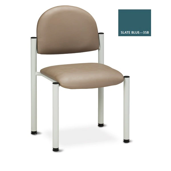 Clinton Industries Chair Side Chair without Arms, Slate Blue, Powder-Coated Finish - Chair Side w/o Arms Slate Blue - Image 1