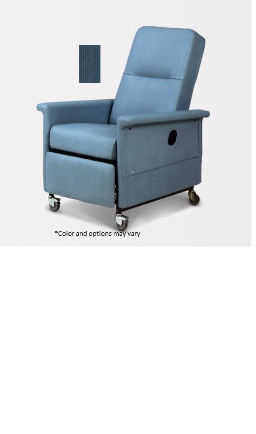 Champion 59 Series Transport Recliner, Bonnie Blue, Powder-Coated Steel Frame - Recliner Trnsprtr Bonnie Blue - Image 1