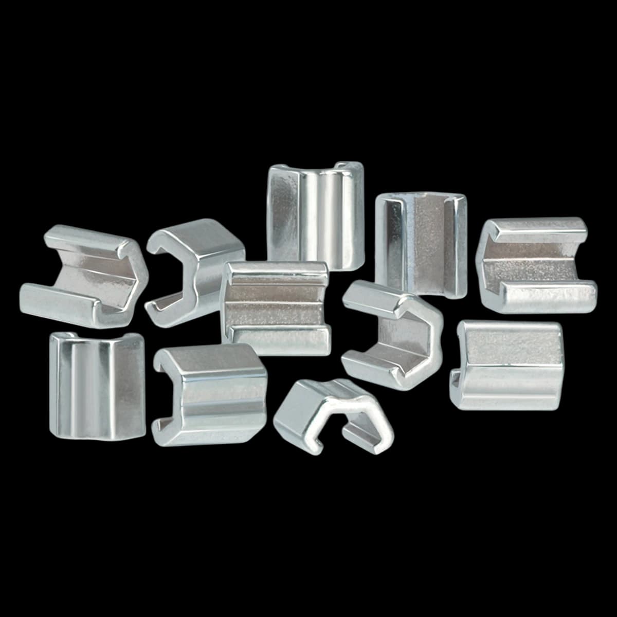 TruGold Split Crimpable Stops, Stainless Steel, 10/Pkg, 020-100 - Crimpable Split Stop - Image 1