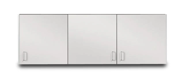 Clinton Industries Wall Cabinet, 3 Doors/2 Shelves, Gray Laminate - Cabinet Wall 3 Dr/2 Shelf Gray - Image 1