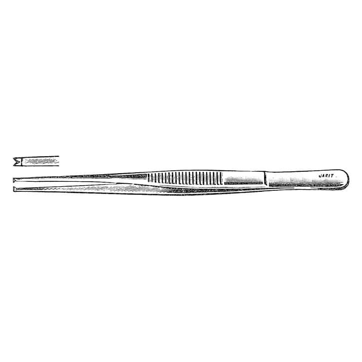 Jarit Thumb Tissue Forceps, 2x3 Teeth, 5-5/8" Stainless Steel, Each - Forceps Tissue 2x3 Teeth - Image 1