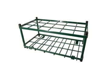 Mada Medical Products Oxygen Cylinder Stand, 18-Place, Green, 32.5x17x14" - Stand O2 Cylinder Green - Image 1