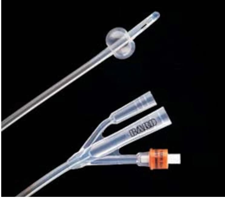 Bard Lubri-Sil I.C. 3-Way Foley Catheter, Silicone, 18 Fr, 30 cc Balloon - Catheter Foley LUBRI-SIL I.C. - Image 1