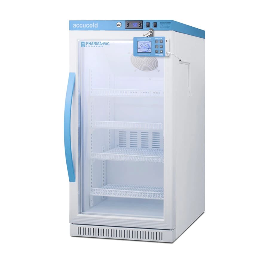 Accucold Vaccine Refrigerator, 2.83 Cu Ft, Glass Door, 2 to 8C, Auto Defrost - Fridge Phar/Vac w/ DDL - Image 1