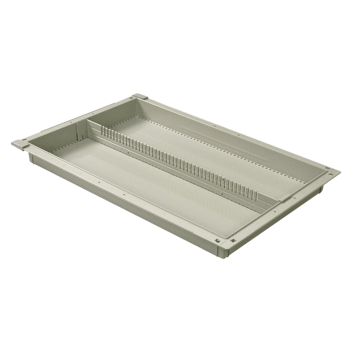 Harloff Manufacturing Exchange Tray, 2" with Divide, Gray - Tray Exchange 2" w/Divide Gray - Image 1