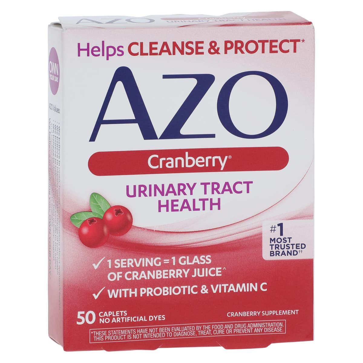 AZO Cranberry Caplets, 250 mg, 50 Count - Azo Cranberry Caplets - Image 1