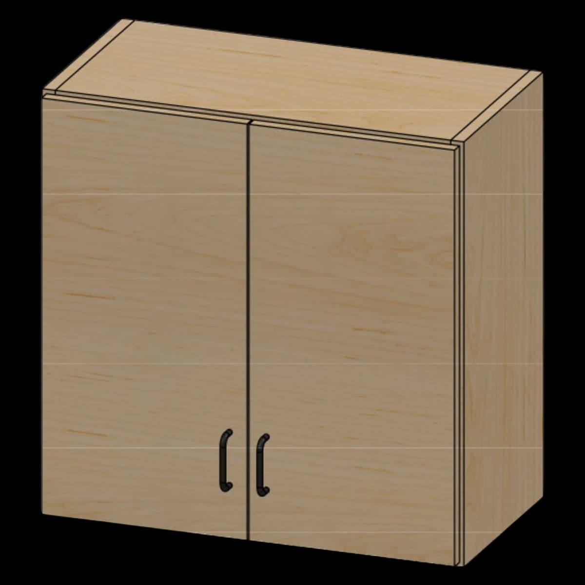 Athletic Edge Wall Cabinet, 2 Doors, Navy - Wall Cabinet 2 Doors Navy - Image 1