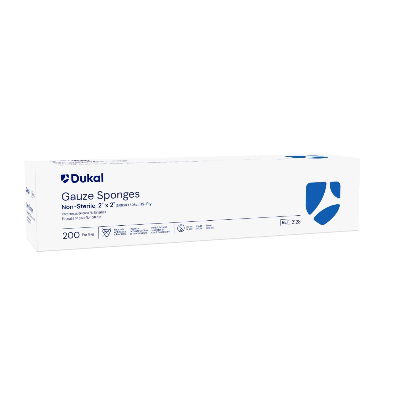 Dukal Gauze Sponge, 100% Woven Cotton, 2"x2", 12-Ply, Non-Sterile, 200/Bag - Gauze Sponge NS 12Ply - Image 1