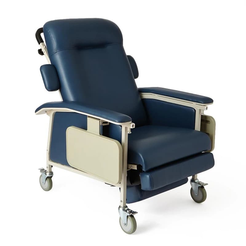 ComfortEZ Clinical Recliner, Steel/Vinyl, 500 lb Capacity, Manual, Blueridge - Recliner Transport Blueridge - Image 1