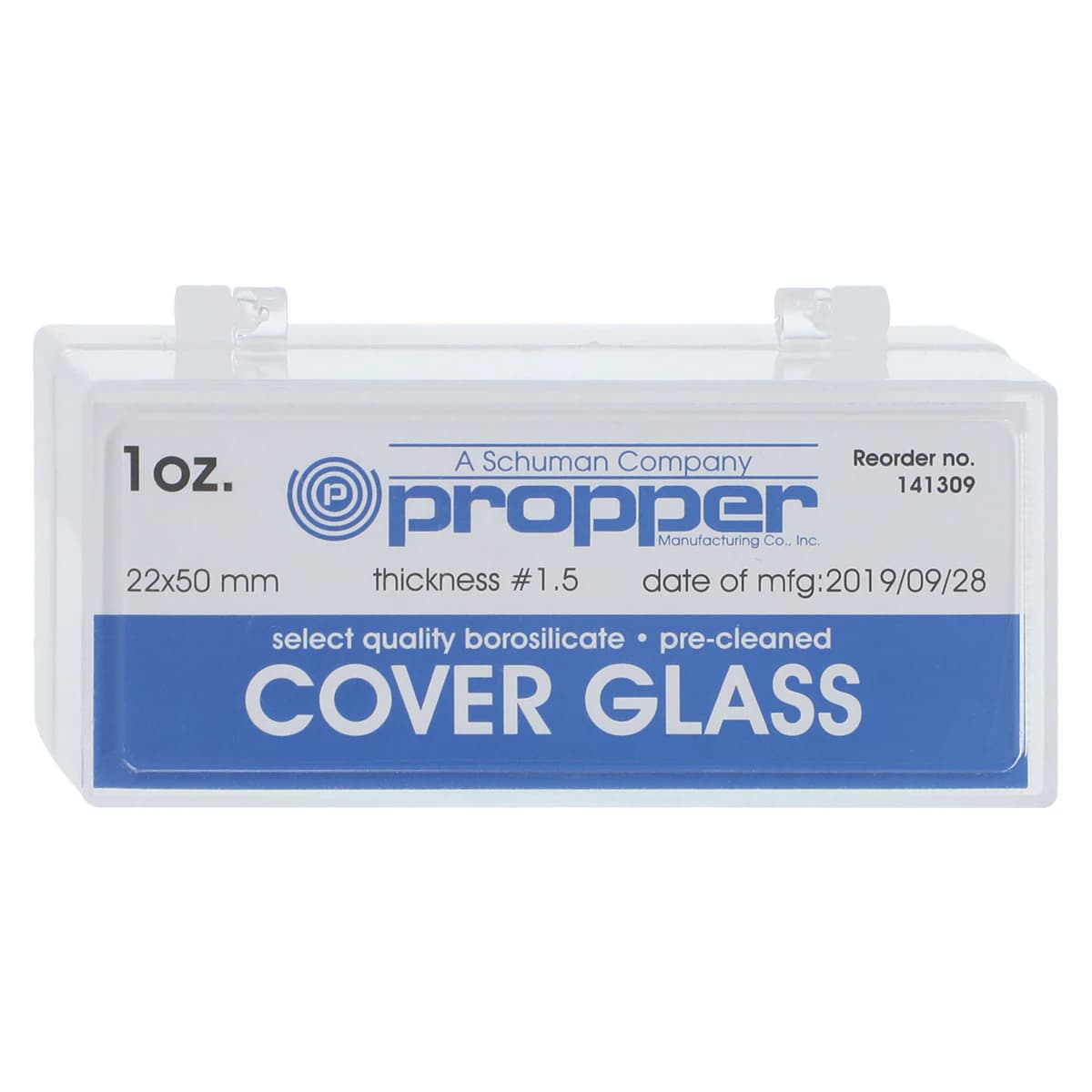 Propper Select Microscope Cover Glass, 22x50mm, Square Edge, 1 oz - Micro Cover Glass - Image 1