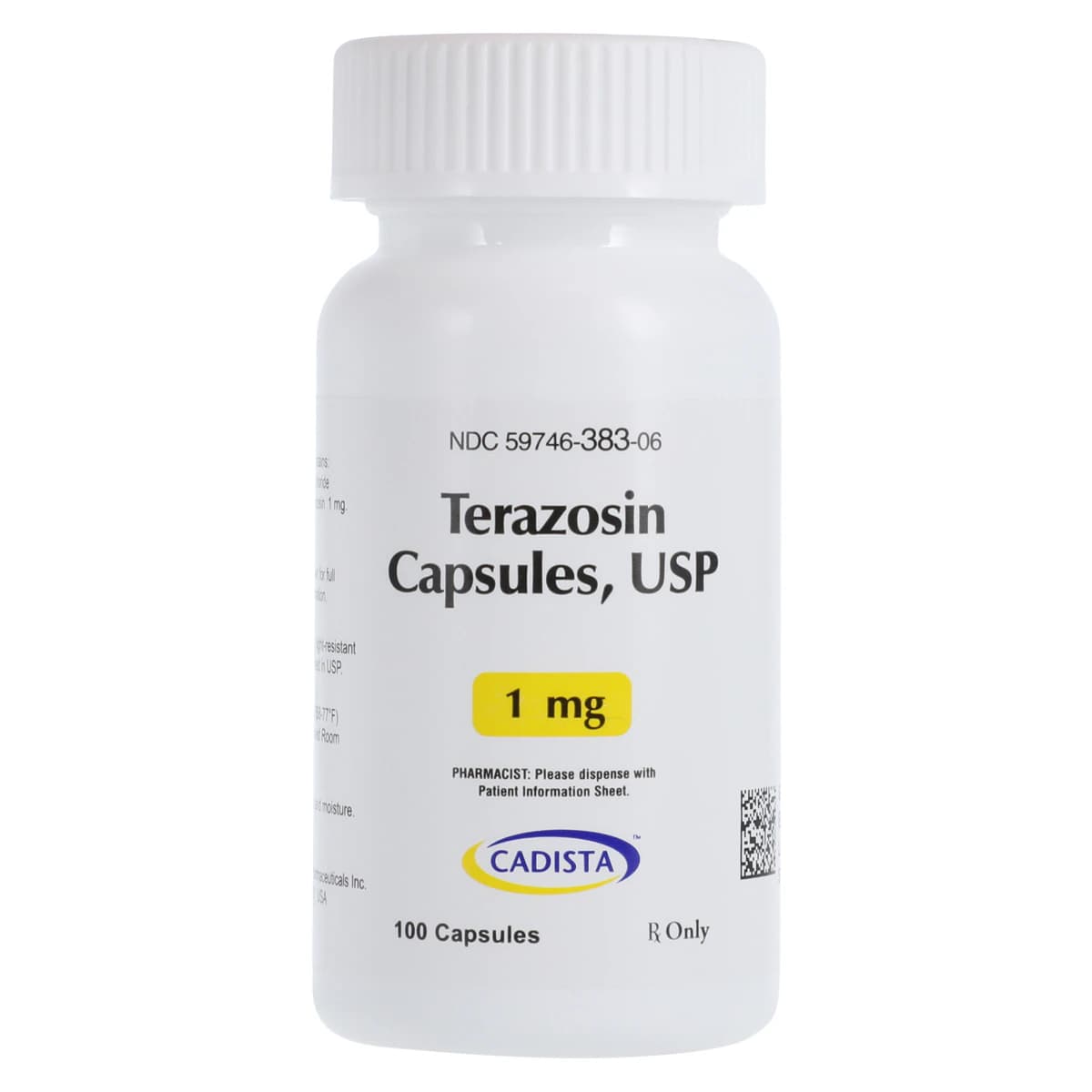 Terazosin HCl Capsules, 1 mg, 100/Bottle, Cadista Pharmaceuticals - Terazosin HCl Capsules - Image 1