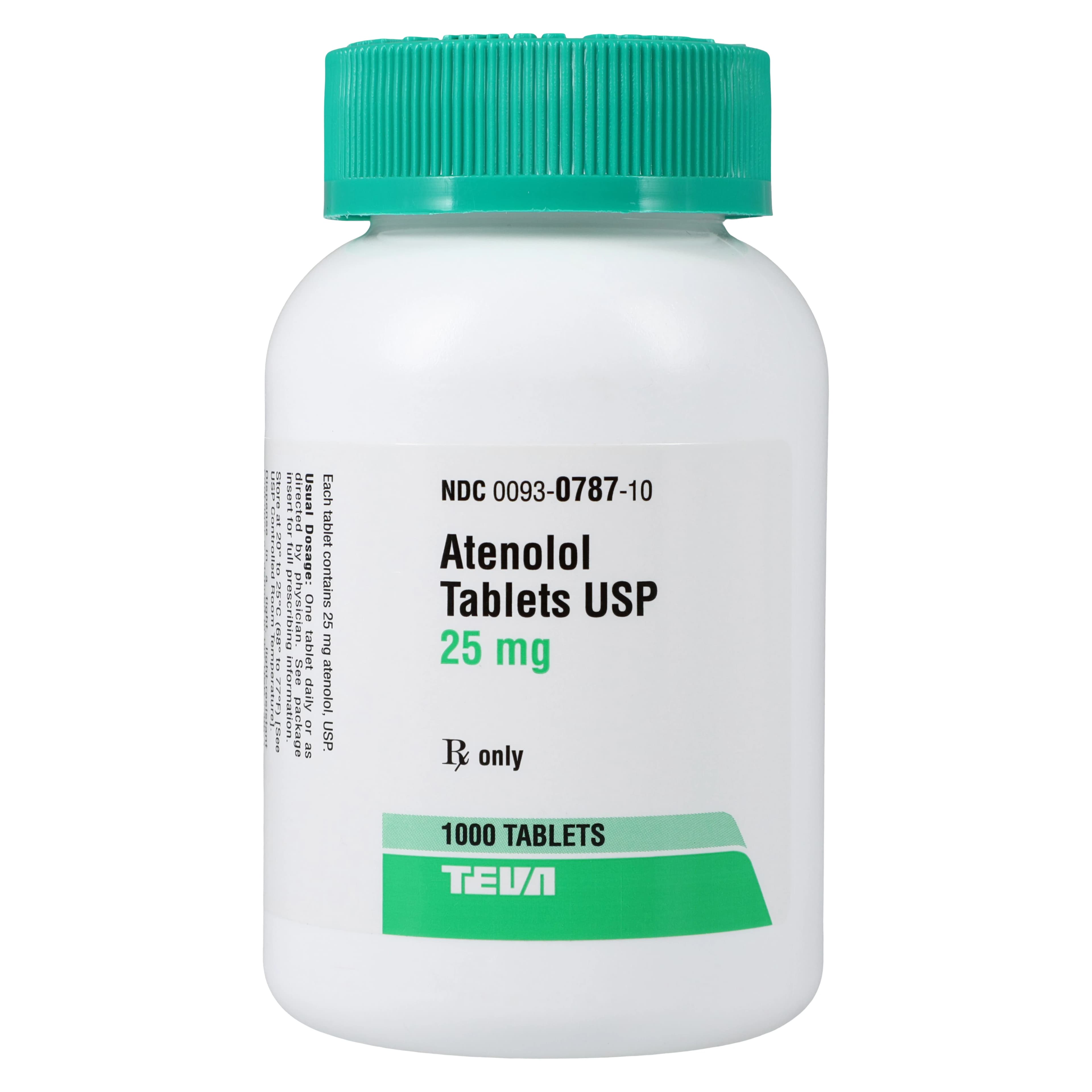Atenolol Tablets 25 mg, 1000/Bottle, Teva Pharmaceuticals - Atenolol Tablets - Image 1