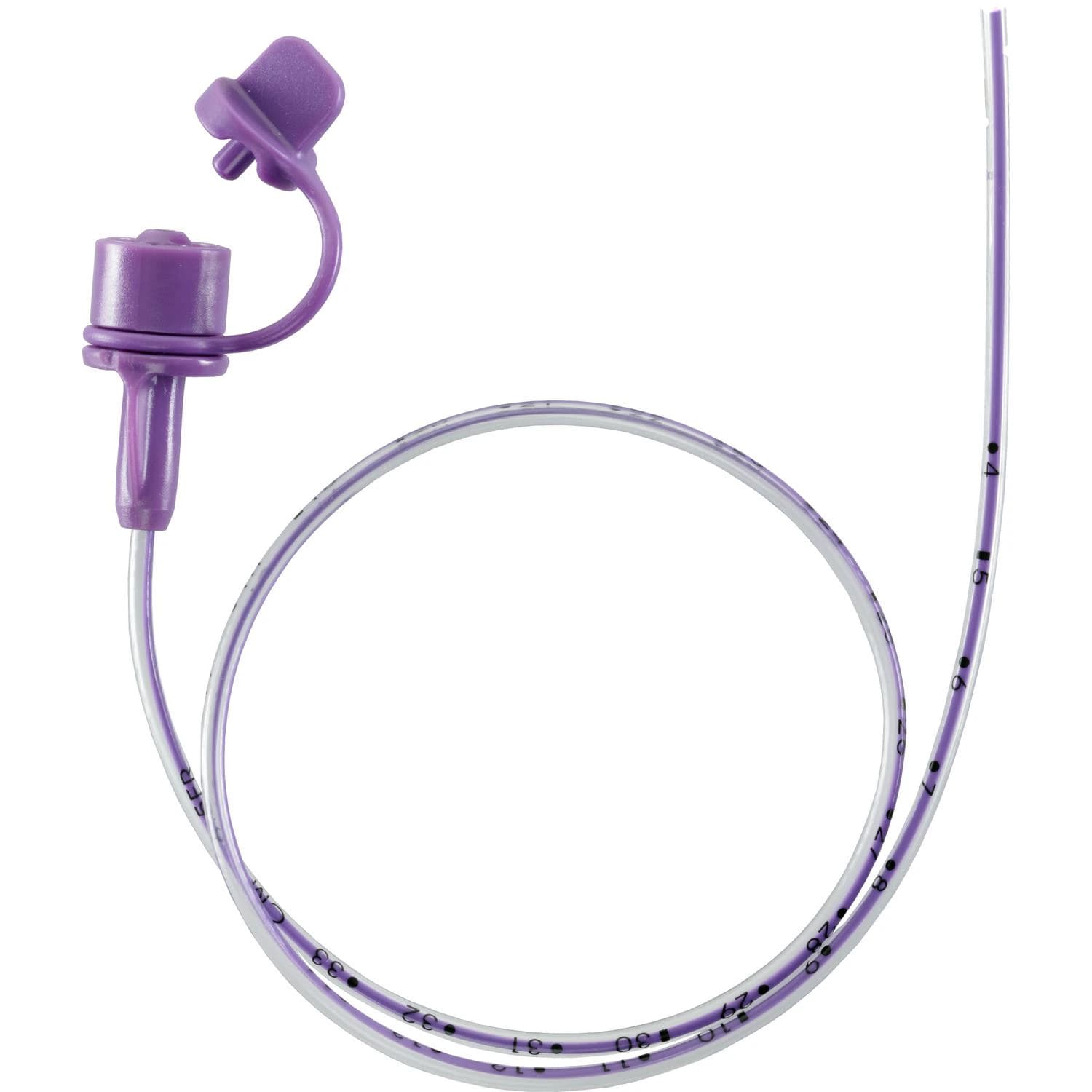 Neomed Nasogastric Feeding Tube, 8 Fr, 40 cm, Purple, PVC - Tube Feeding Naso PVC Purple - Image 1