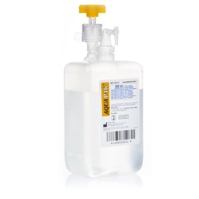 Medline Bubble Humidifier Aquapak 650mL with Adapter, 10/Case - Bubble Hum Aquapk w/Adpt - Image 1
