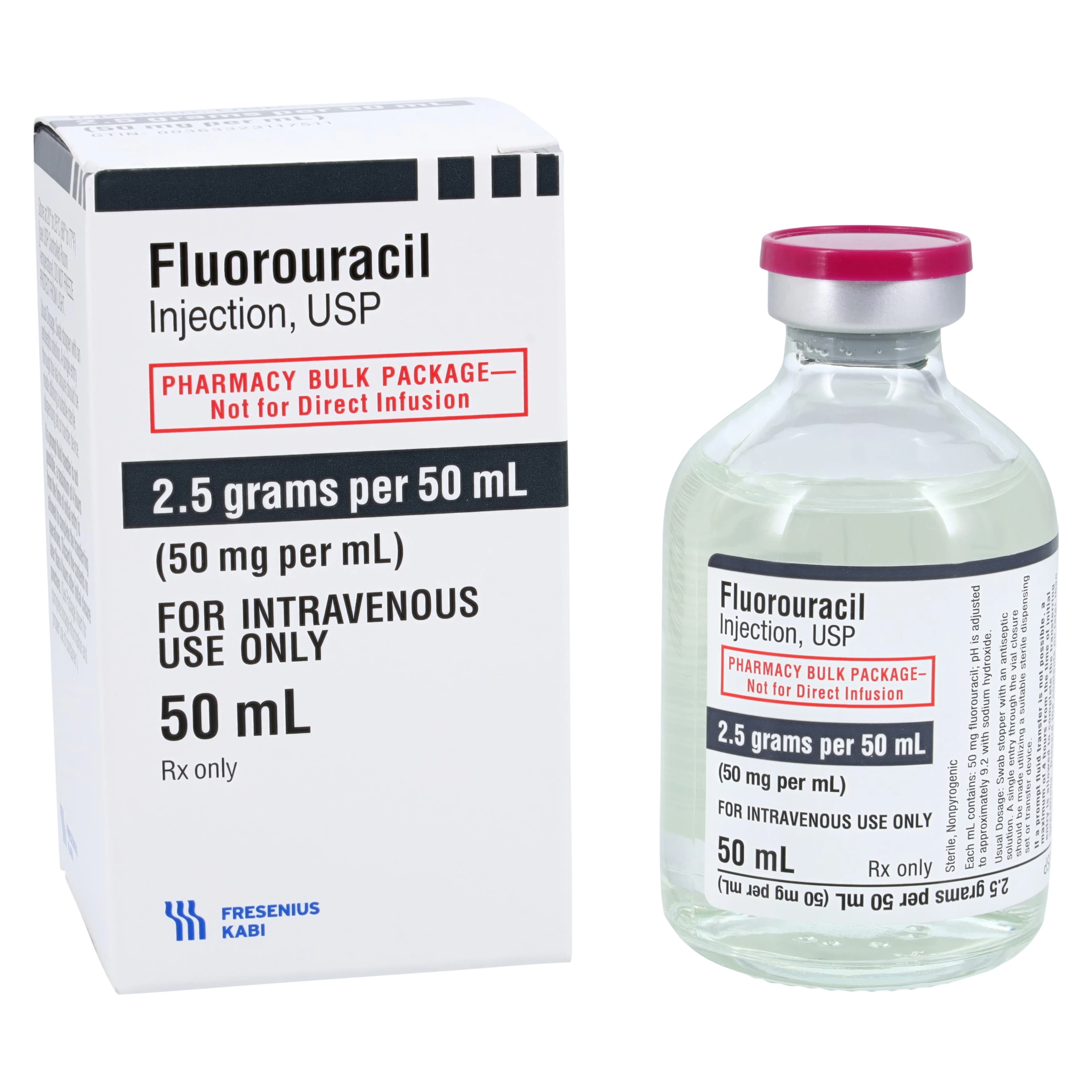 Fluorouracil Injection, 50mg/mL, Bulk Pack, 50mL - Fluorouracil Inj PBP 50mL - Image 1