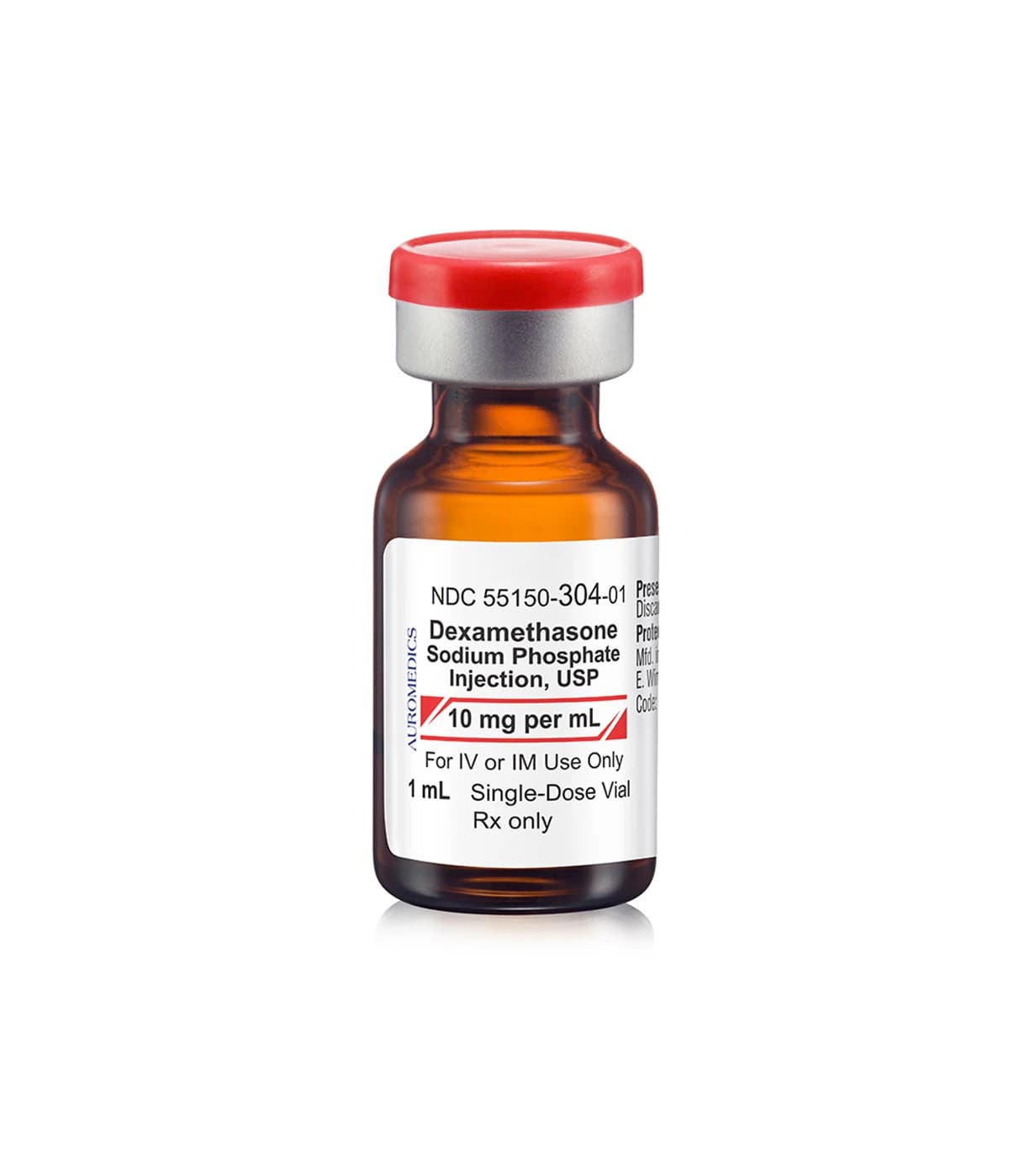 Dexamethasone Sodium Phosphate Injection, Preservative Free, 10mg/mL, SDV 1mL, 25/Package - Dexamethasone Pres Fre SDV 1mL - Image 1