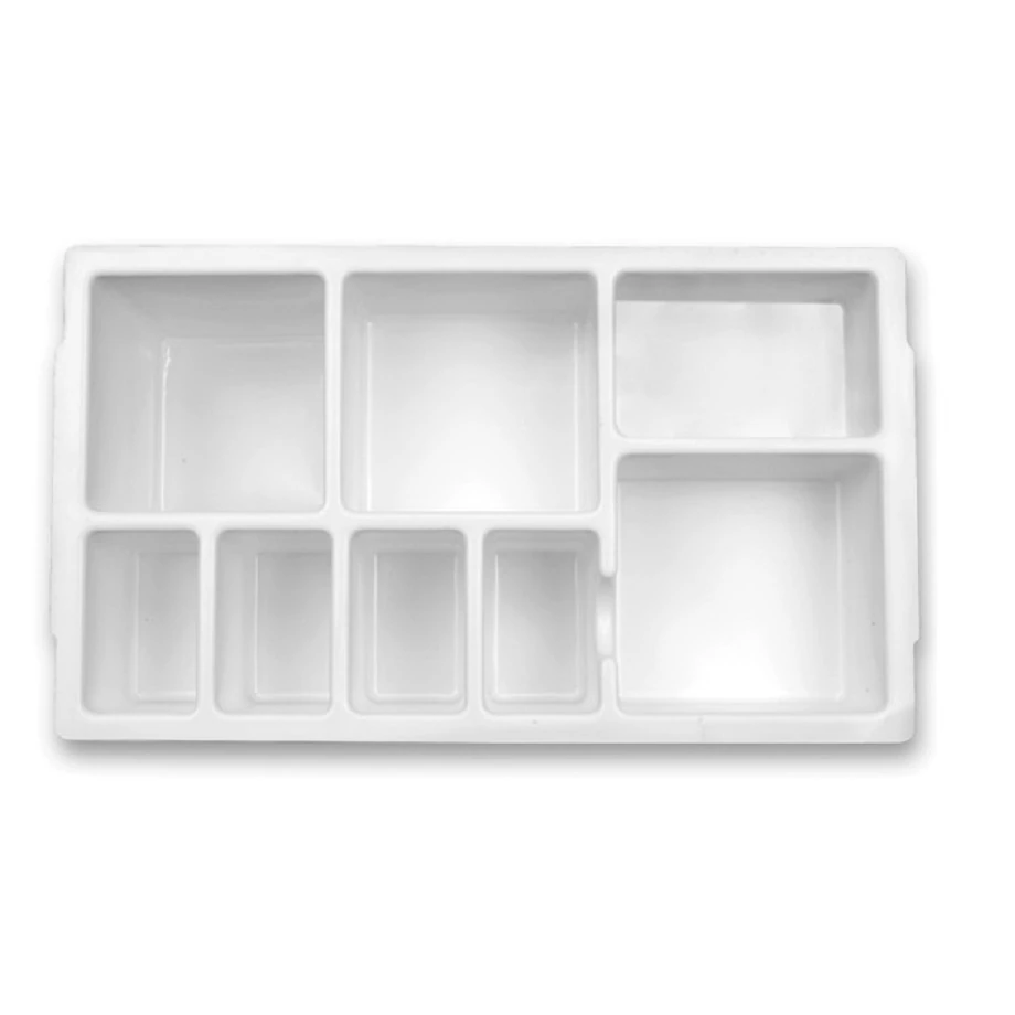 Droplet Phlebotomy Tray Replacement Insert A, White, Reusable, for 13 mm Tube Rack, 4/Pk - Droplet Replacement Inserts A - Image 1