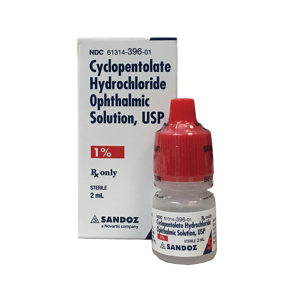 Cyclopentolate HCl Ophthalmic Solution 1%, 2 mL Bottle (Sandoz) - Cyclopentolate HCl Ophth Solut - Image 1