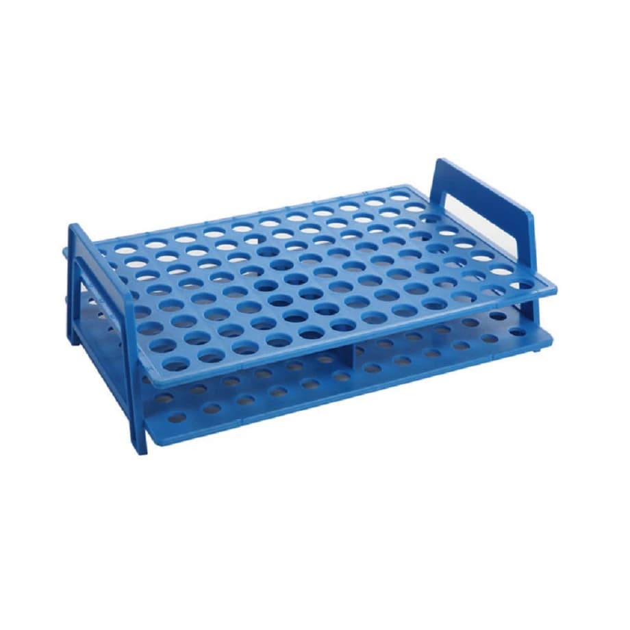 Heathrow Scientific Microtube Rack, 96 x 1.52 mL, Blue, 4/Pack - Rack Microtube 96X1.52mL Blue - Image 1