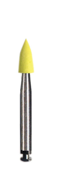 Dedeco Hi-Glaze Diamond-Filled Silicone Midget Polishers, RA Mini, Fine, Yellow, 3/Pk - Hi-Glaze Diamond-Filled Silicone Midget Polishers RA Mini 3/Pk Fine - Image 1