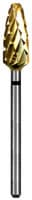 Dedeco Euro Carbide Goldies® Supercoarse Crosscut Bur, HP, Titanium Nitride Coated, 6.0 mm Diameter, G251XG/060, 8334 - Euro Carbide Goldies® Crosscut – HP, Supercoarse Crosscut - # G251XG, 6.0 mm Diameter - Image 1