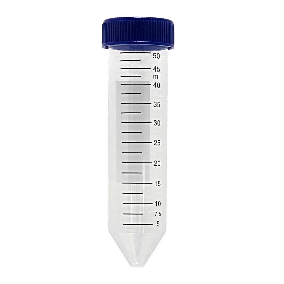 Heathrow Scientific Conical Centrifuge Tube, Polyethylene, 50mL, Natural, Sterile, Racked, 500/Case - Conical Tube Racked Strl Natur - Image 1