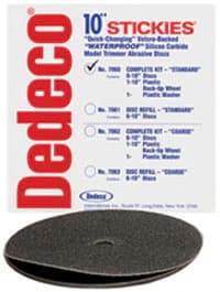 Dedeco Stickies Velcro-Backed Model Trimmer Disc Kit, 10" Standard, 6 Discs with Back-up Wheel and Washer - Stickies Discs 10'' Standard Kit - Image 1