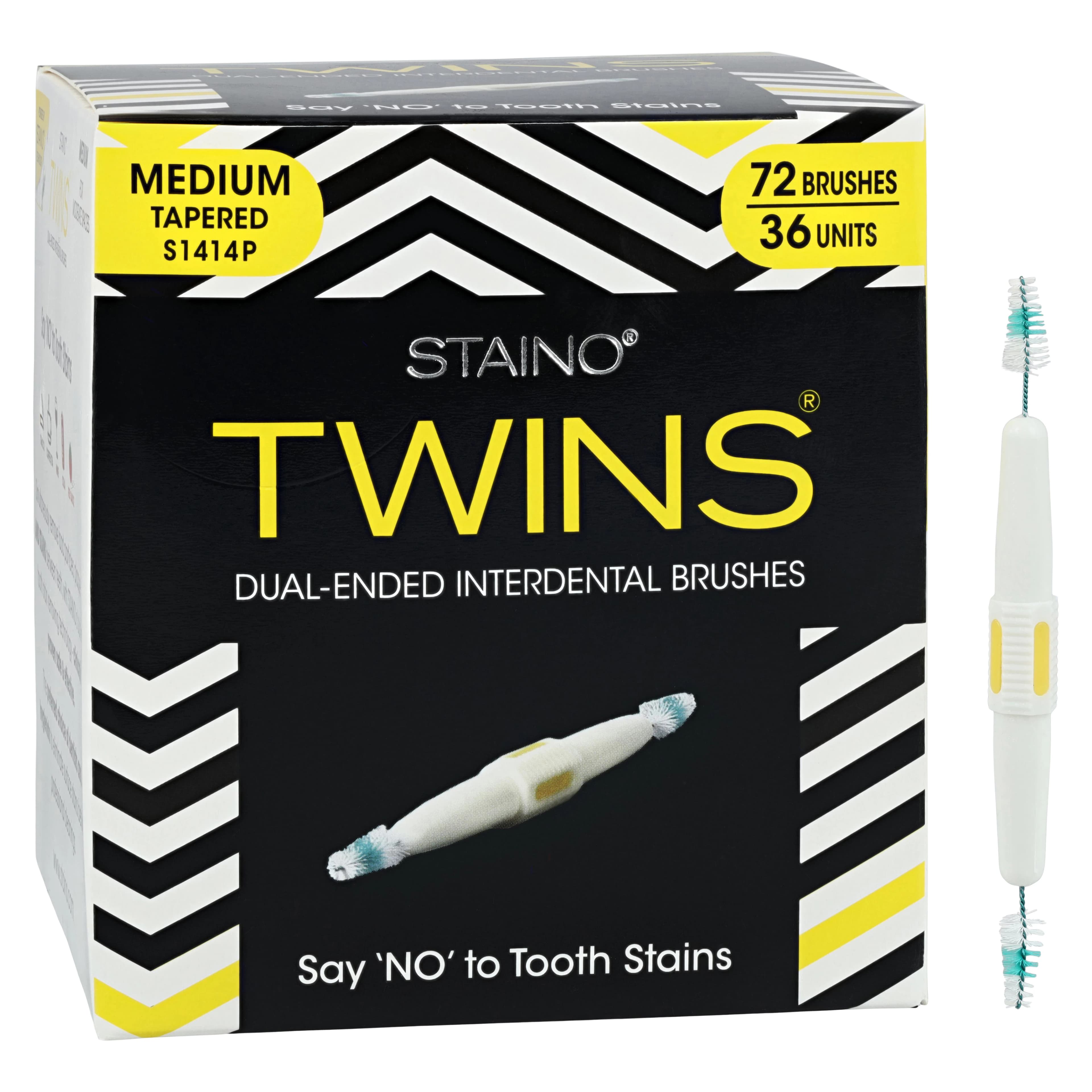 StaiNo® Interdental Brushes – Dual End, Travel Size, Ultra Fine, Tapered, 36/Pkg, S1414P - StaiNo® Interdental Brushes – Dual End, Travel Size - Ultra Fine, Tapered, 36/Pkg - Image 1