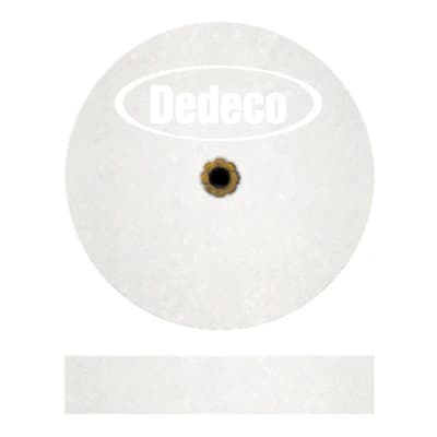 Dedeco Koolies White #1 Grinding Wheels, Fine Aluminum Oxide, 1" x 3/16", 50/Box - Koolies White Shape-1 1''X3/16'' 50/Bx - Image 1