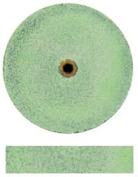 Dedeco Koolies No Heat Grinding Wheels, Green #4 Fine, Silicon Carbide, 7/8" x 3/16", 50/Box - Koolies Green Shape-4 7/8''X3/16'' 50/Bx - Image 1