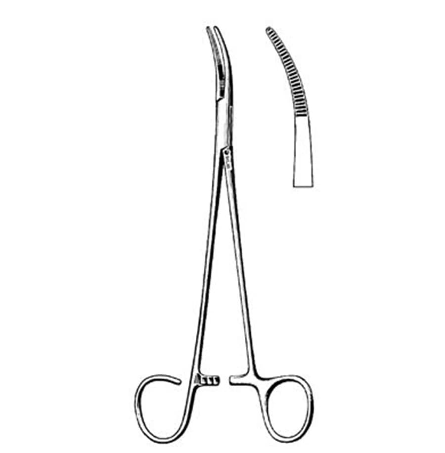 Sklar Sawtell Hemostatic Forceps, Full Curve, 7-1/2" - Forcep Tonsil Sawtell Full Crv - Image 1