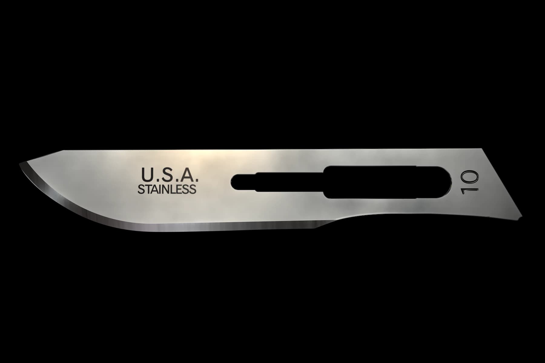 AccuThrive Stainless Steel Sterile Surgical Blade #10, Disposable, 100/Box - AccuThrive Surg Blade SS Coat - Image 1