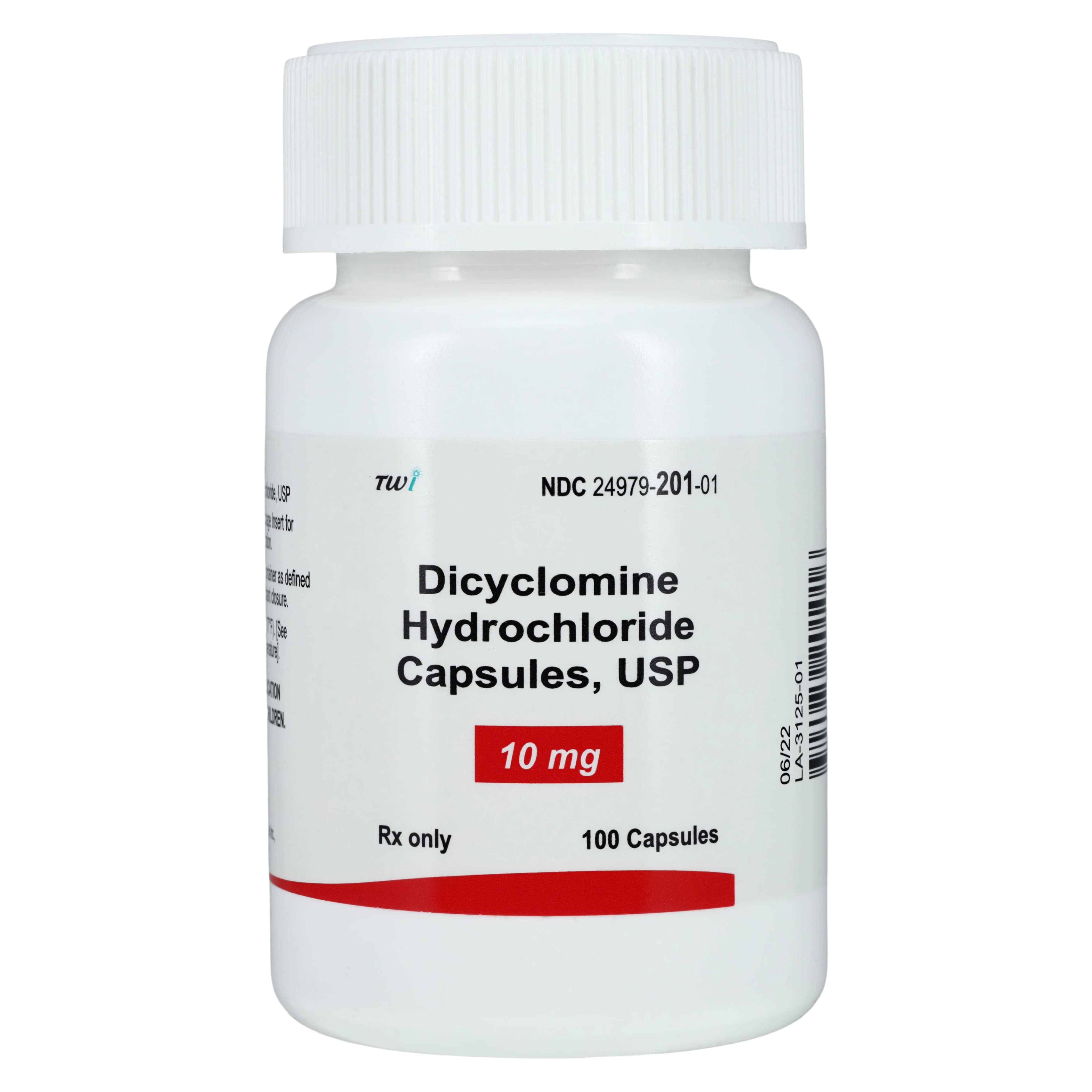 Dicyclomine HCl Capsules, 10 mg, 100/Bottle - Dicyclomine HCl Capsules - Image 1
