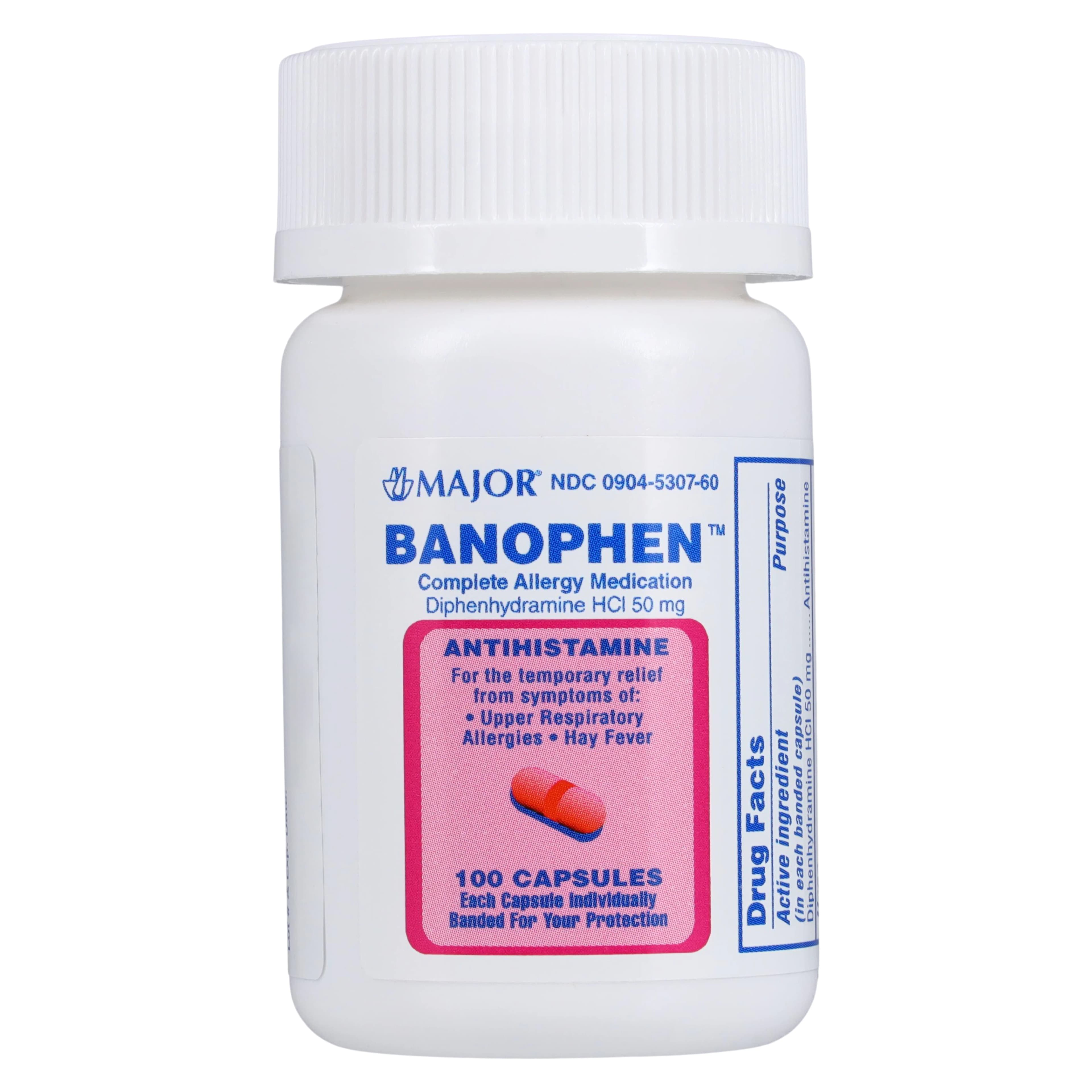 Diphenhydramine HCl Capsules, 50mg, 100/Bottle - Diphenhydramine HCl Capsules - Image 1