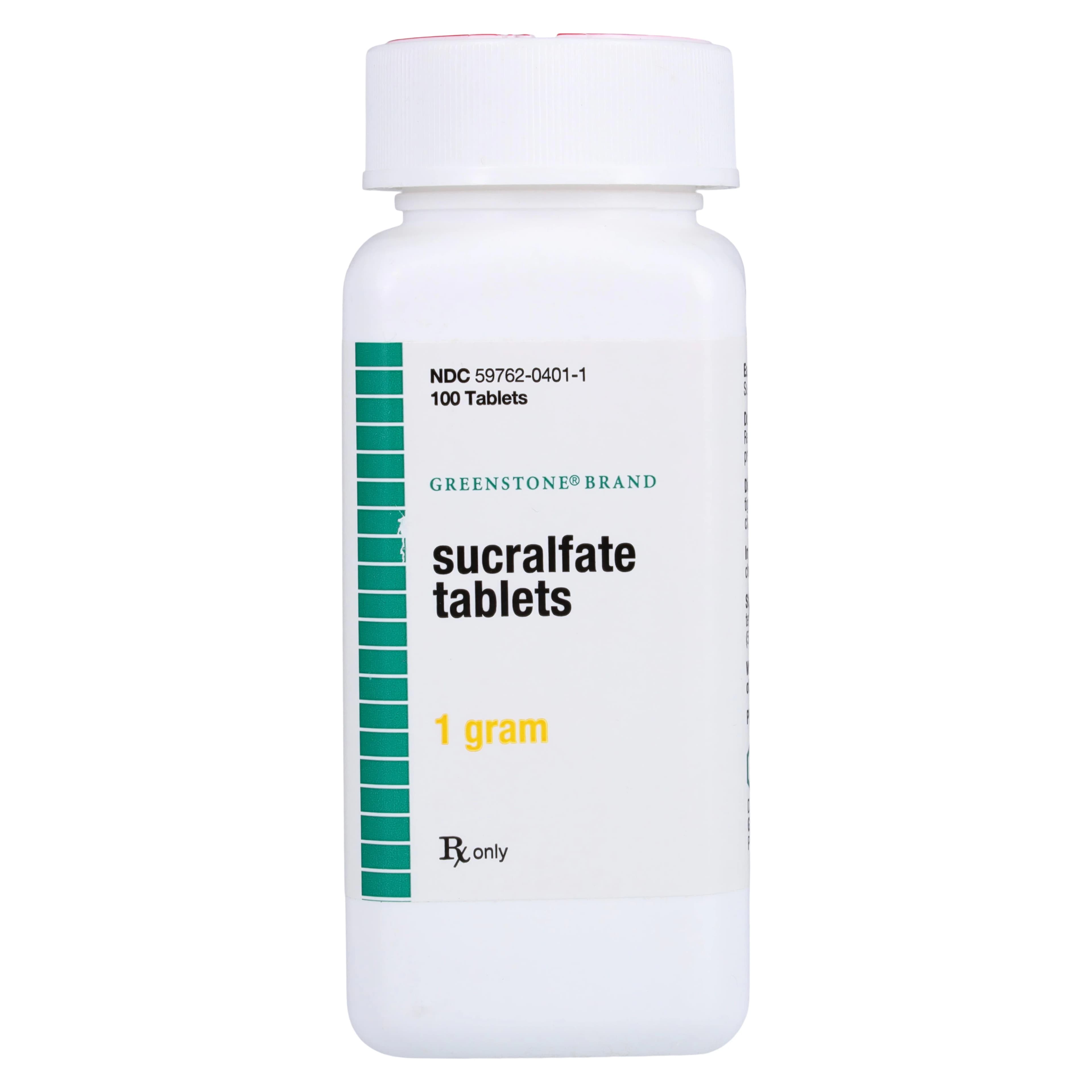 Sucralfate Tablets 1g, 100 Count Bottle (Greenstone Limited) - Sucralfate Tablets - Image 1