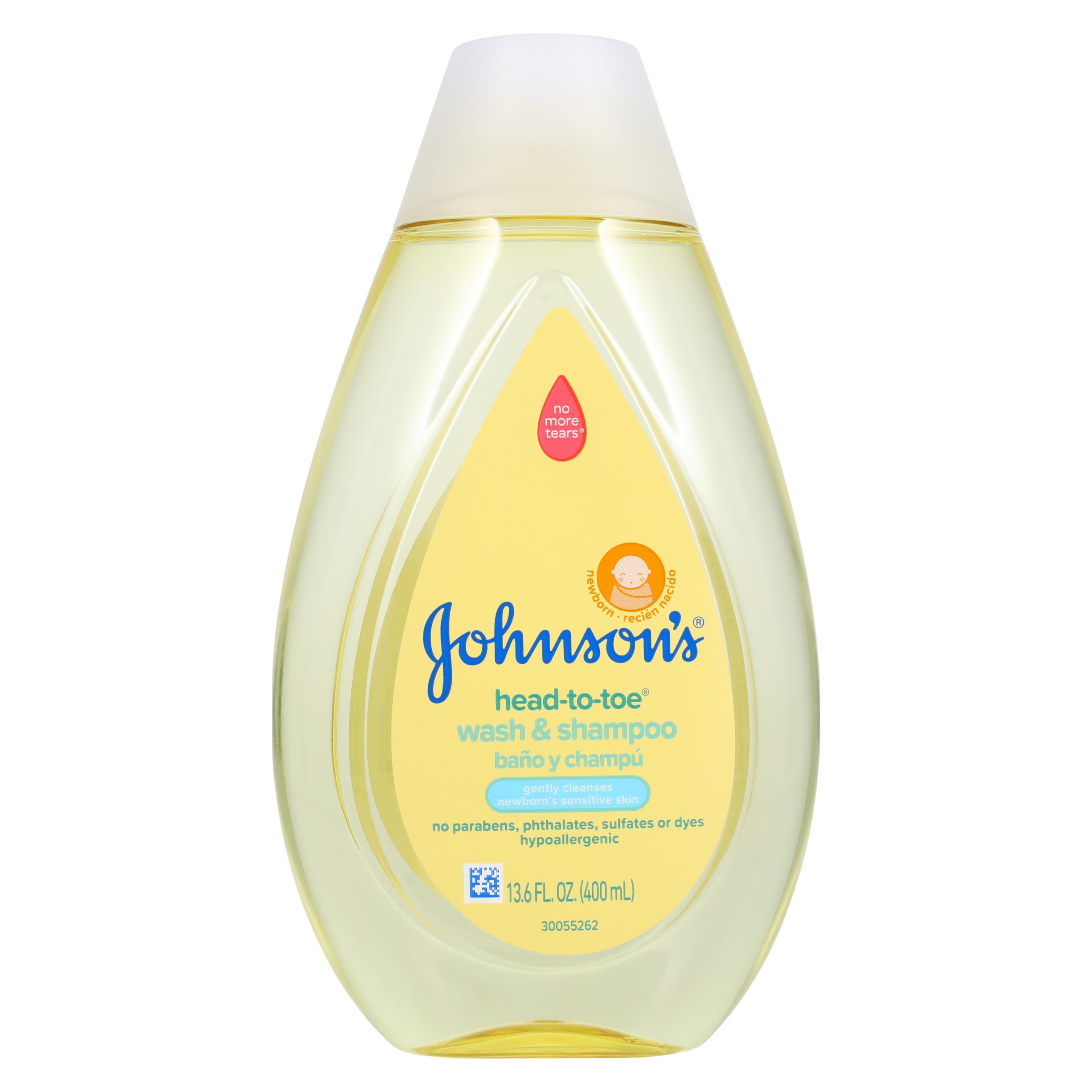 Johnson's Baby Wash Head-to-Toe, Hypoallergenic, 13.6 oz, 3/Pack - BABY WASH J&J HEAD-TO-TOE - Image 1