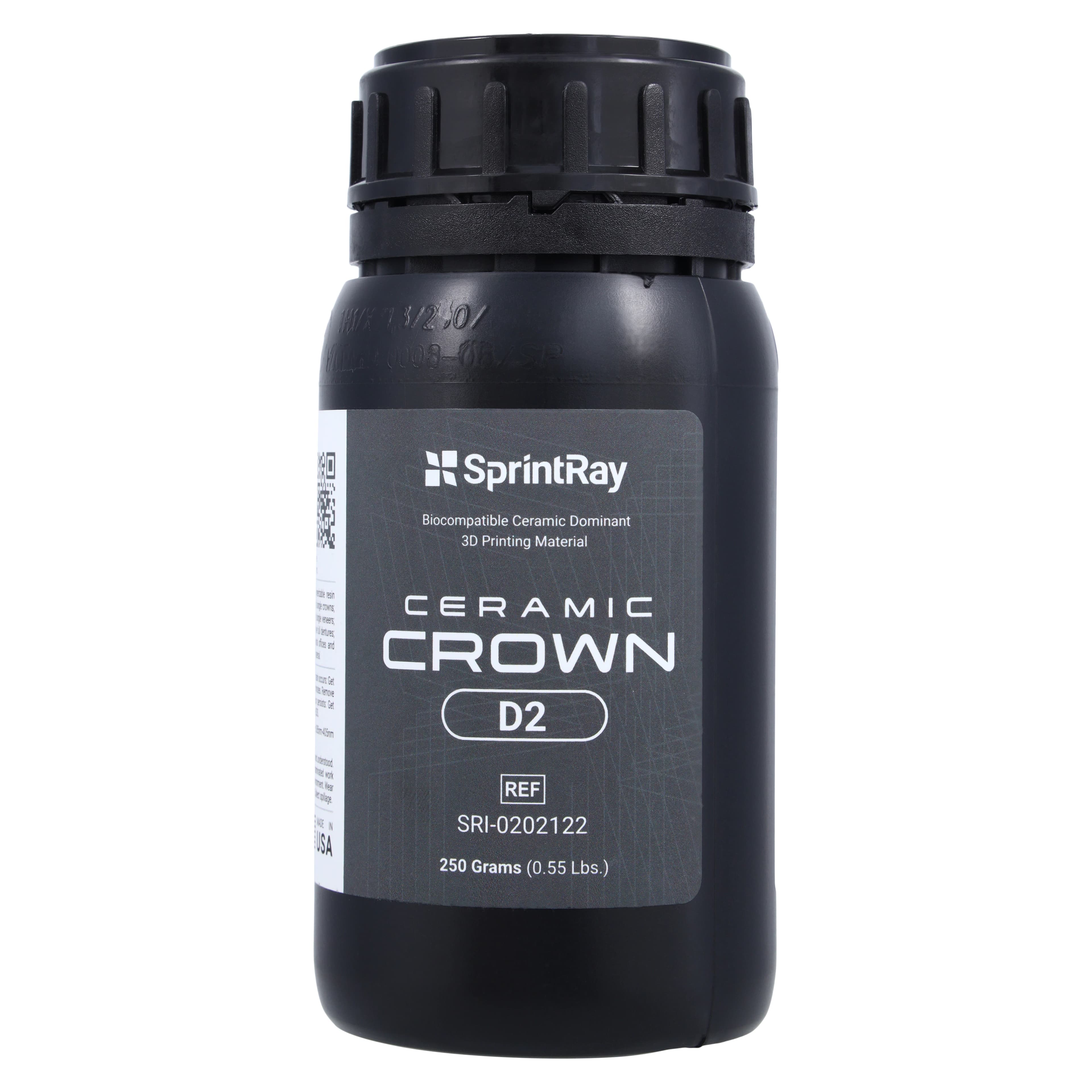 SprintRay Ceramic Crown Resin, Shade D2, 250g Bottle, 1/Pk - SprintRay Ceramic Crown - Image 1