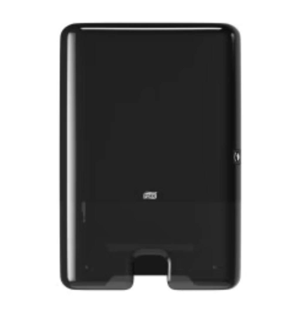 Tork XPress Multifold Towel Mounted Dispenser, Black Plastic, Lock, 4x12x19" - Dispenser Hand Towel Xpress - Image 1