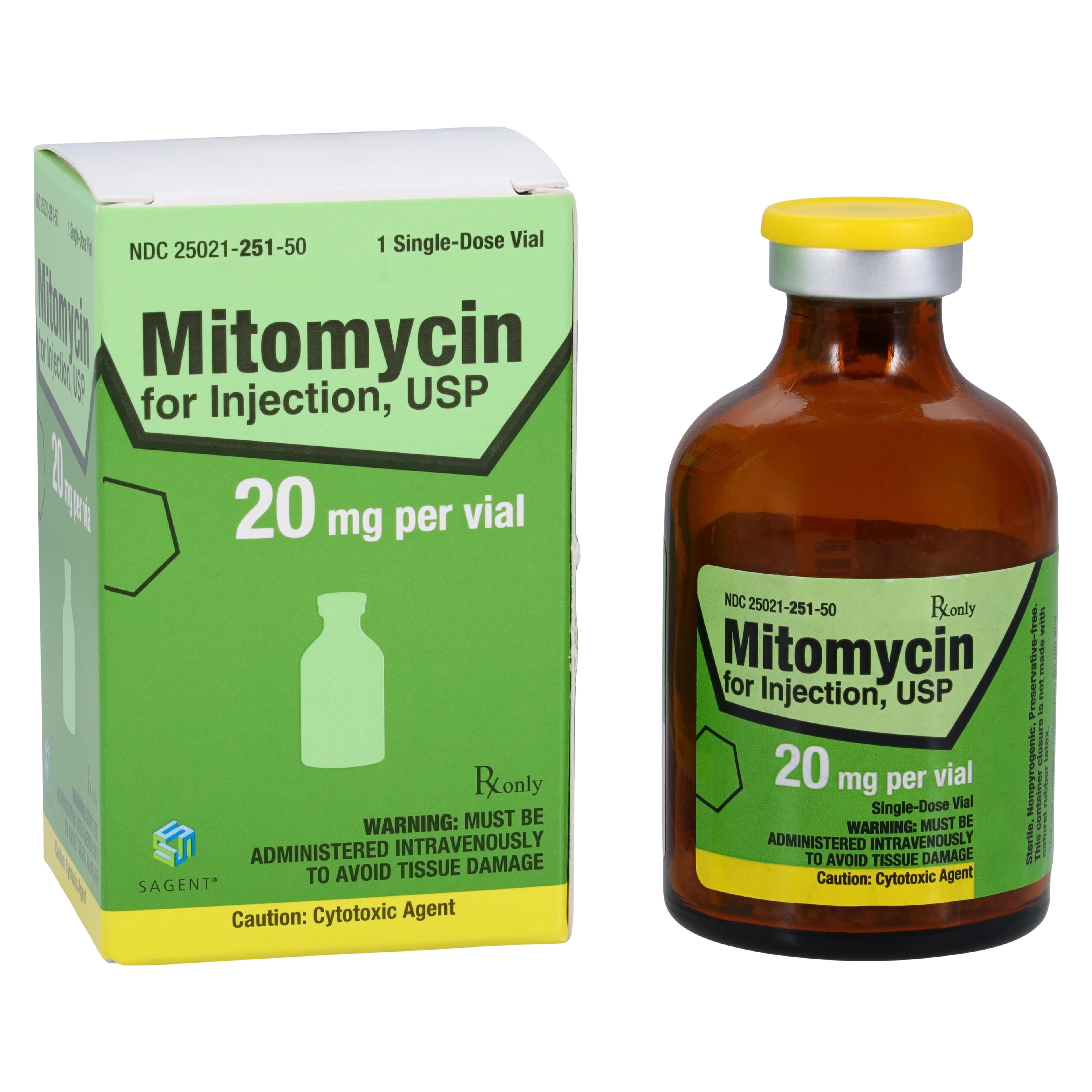 Mitomycin Injection 20 mg/vial, Lyophilized Powder for Solution, Single-Dose Vial, 40 mL - Mitomycin Inj Lyoph SDV 40mL - Image 1