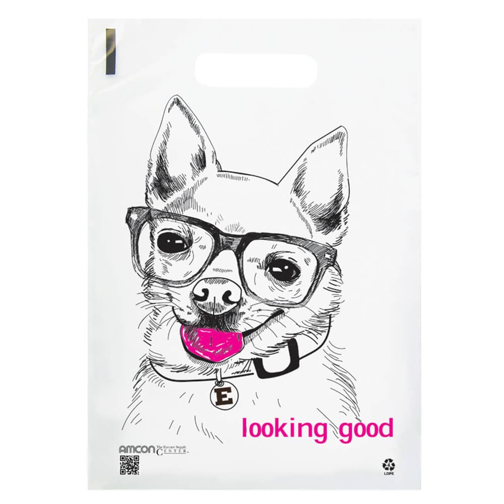 Amcon Laboratories Looking Good Eye Care Supply Bag, Clear Plastic, Disposable, 9x13", 100/Package - Bag Plastic Looking Good - Image 1