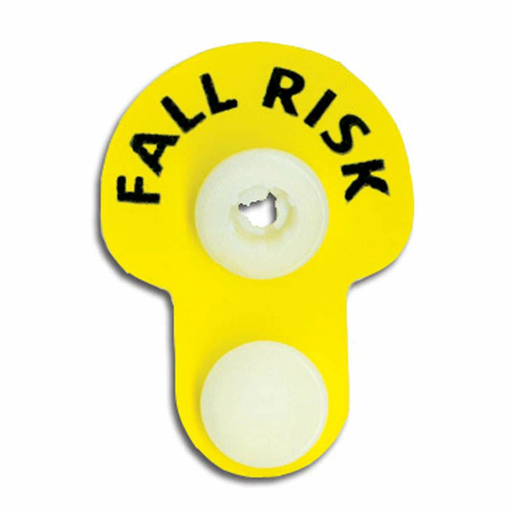 Ident-Alert Clasp Fall Risk Alert Bracelet, Poly, Permanent Snap, Yellow, Adult/Pediatric, 7/8" x 1-1/4", Disposable, 240/Box - Ident-Alert Clasp Fall Risk - Image 1