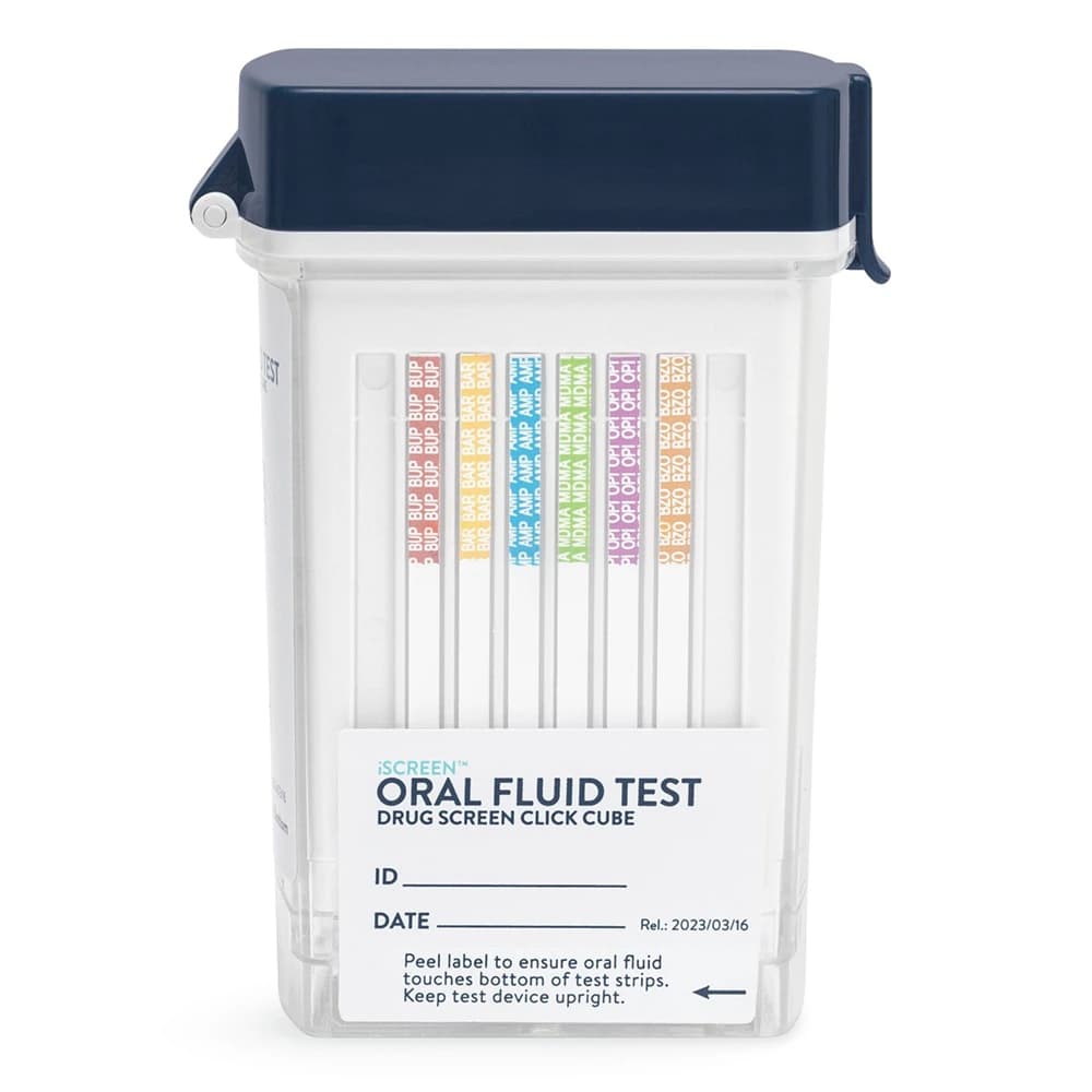 iScreen 10 Panel Oral Fluid Drug Test Cube, Employment & Insurance Use, 25/Box - iScreen 10PNL Oral Fluid Dru C - Image 1