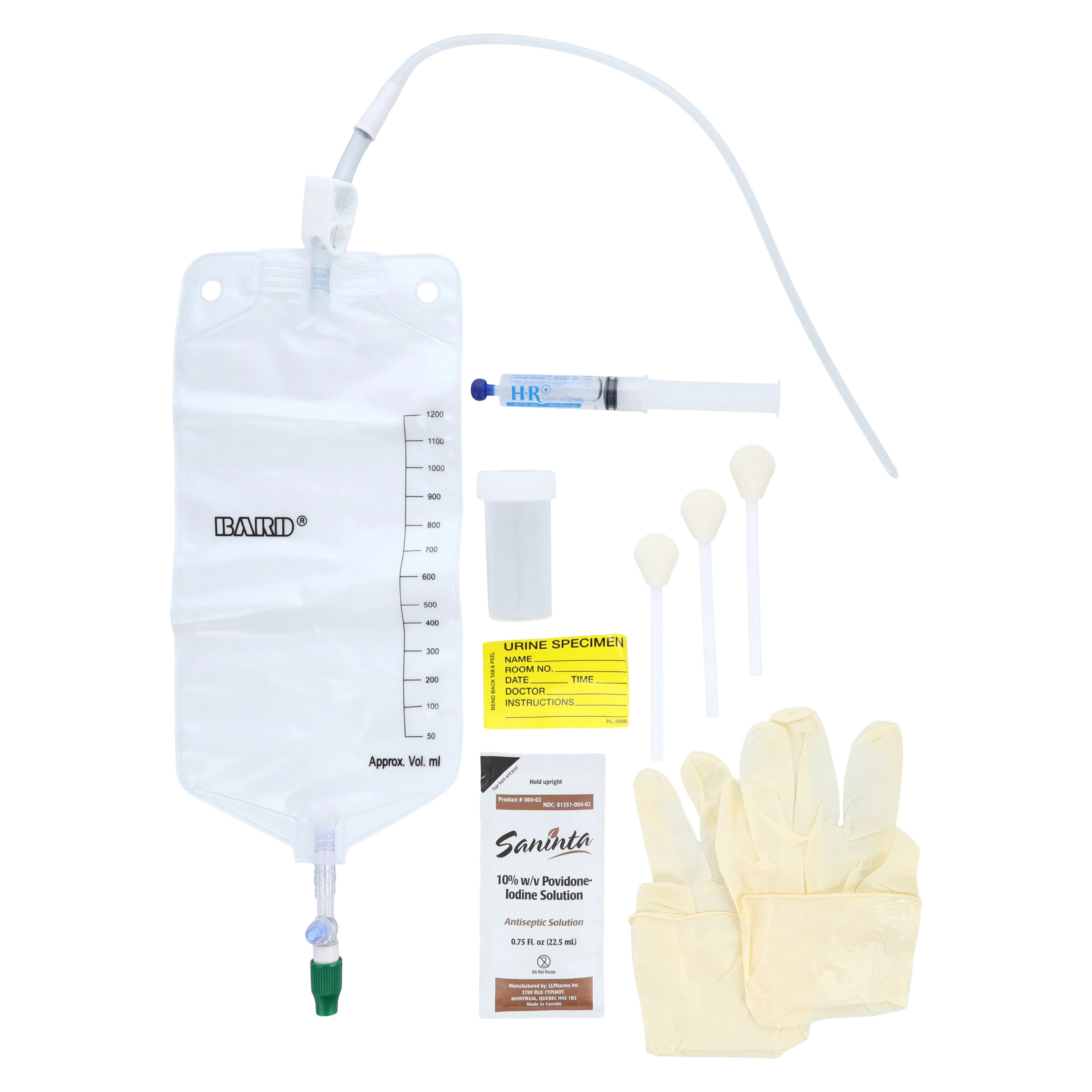 Bard Medical SureStep Intermittent Catheter Tray, Straight Silicone, 16 Fr - Tray Intermittent Catheter Pre - Image 1