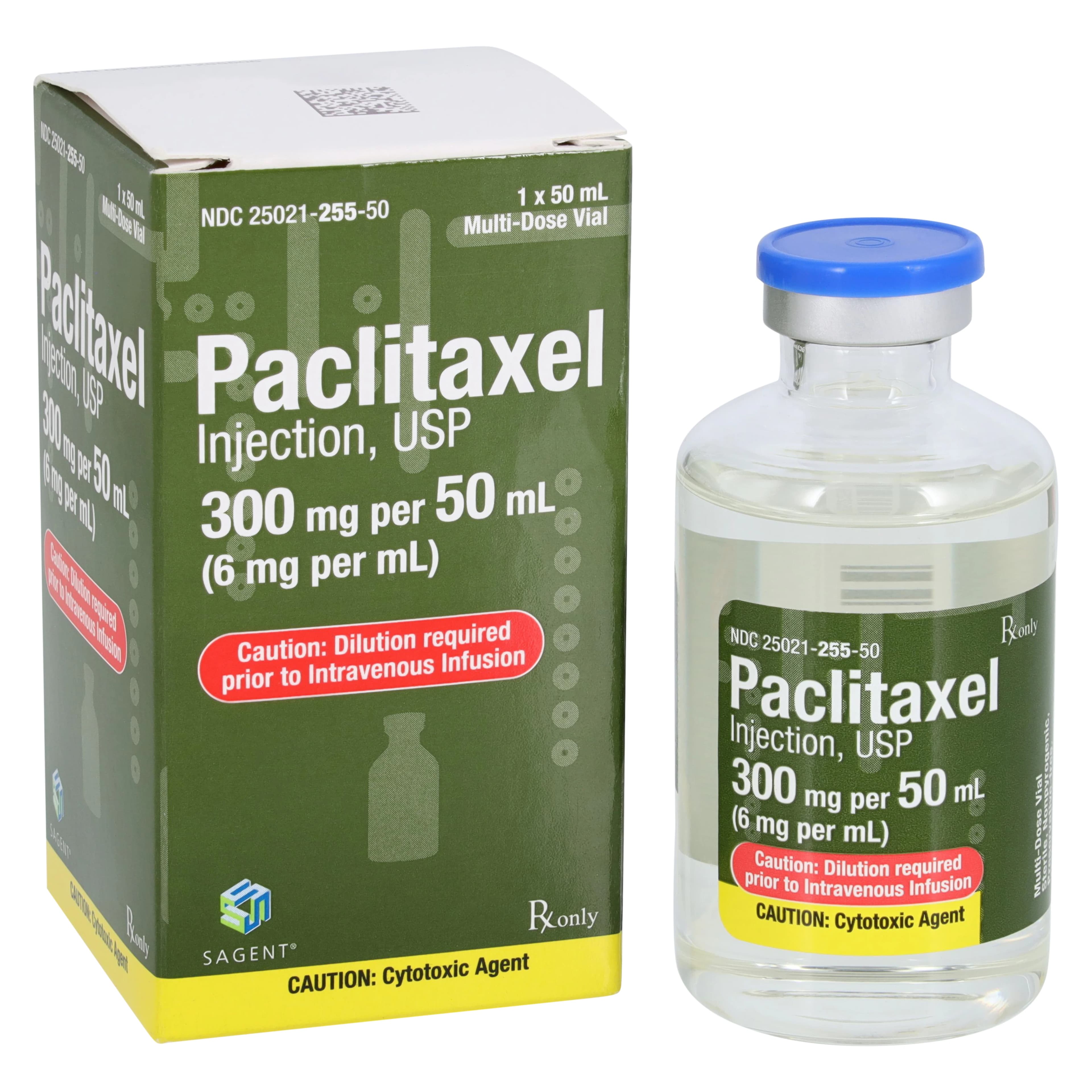 Paclitaxel Injection 6 mg/mL, Multi-Dose Vial, 50 mL, Sagent Pharmaceuticals - Paclitaxel Inj MDV 50mL - Image 1