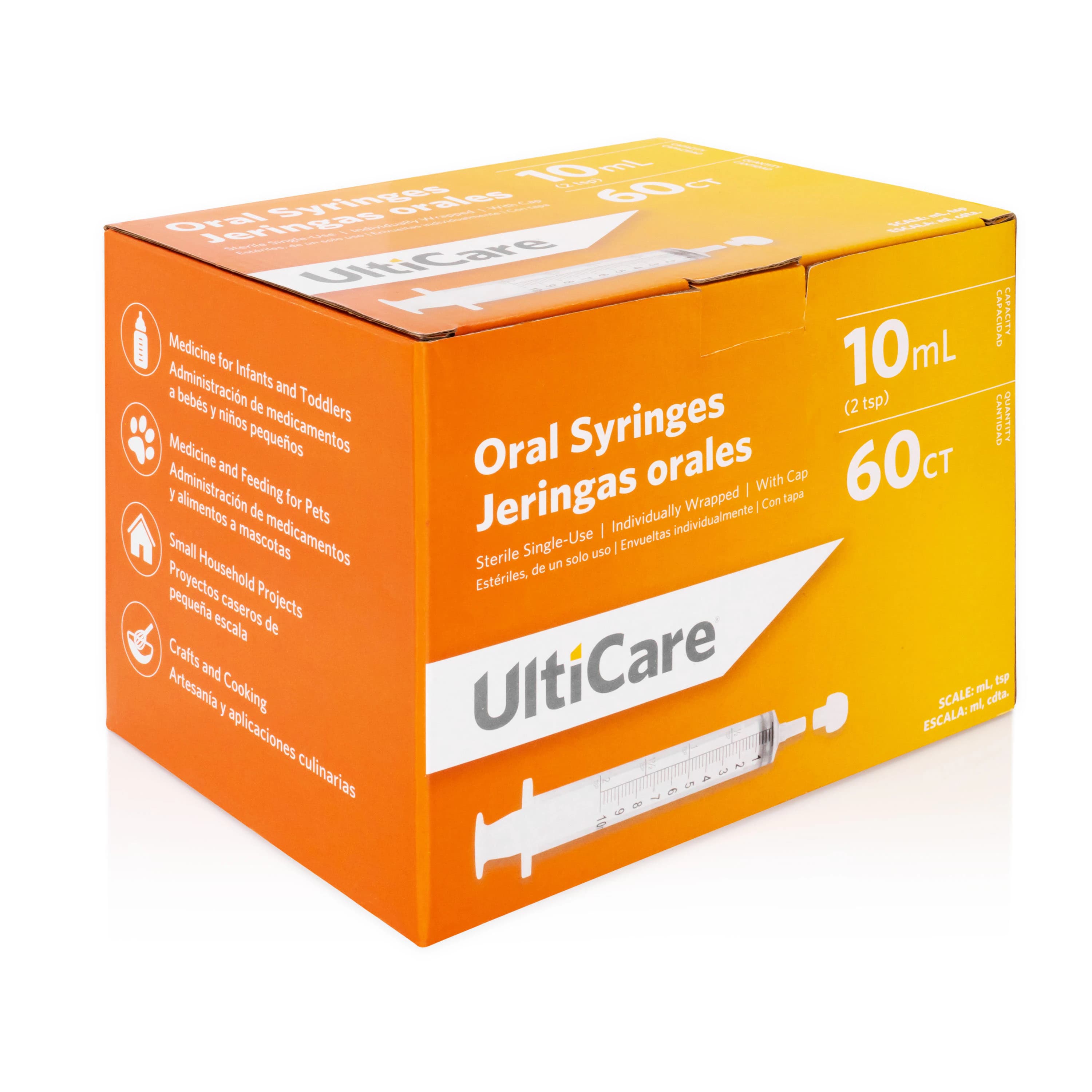 UltiCare Oral Syringe, 10mL, Polypropylene, Clear - UltiCare Oral Syringe - Image 1