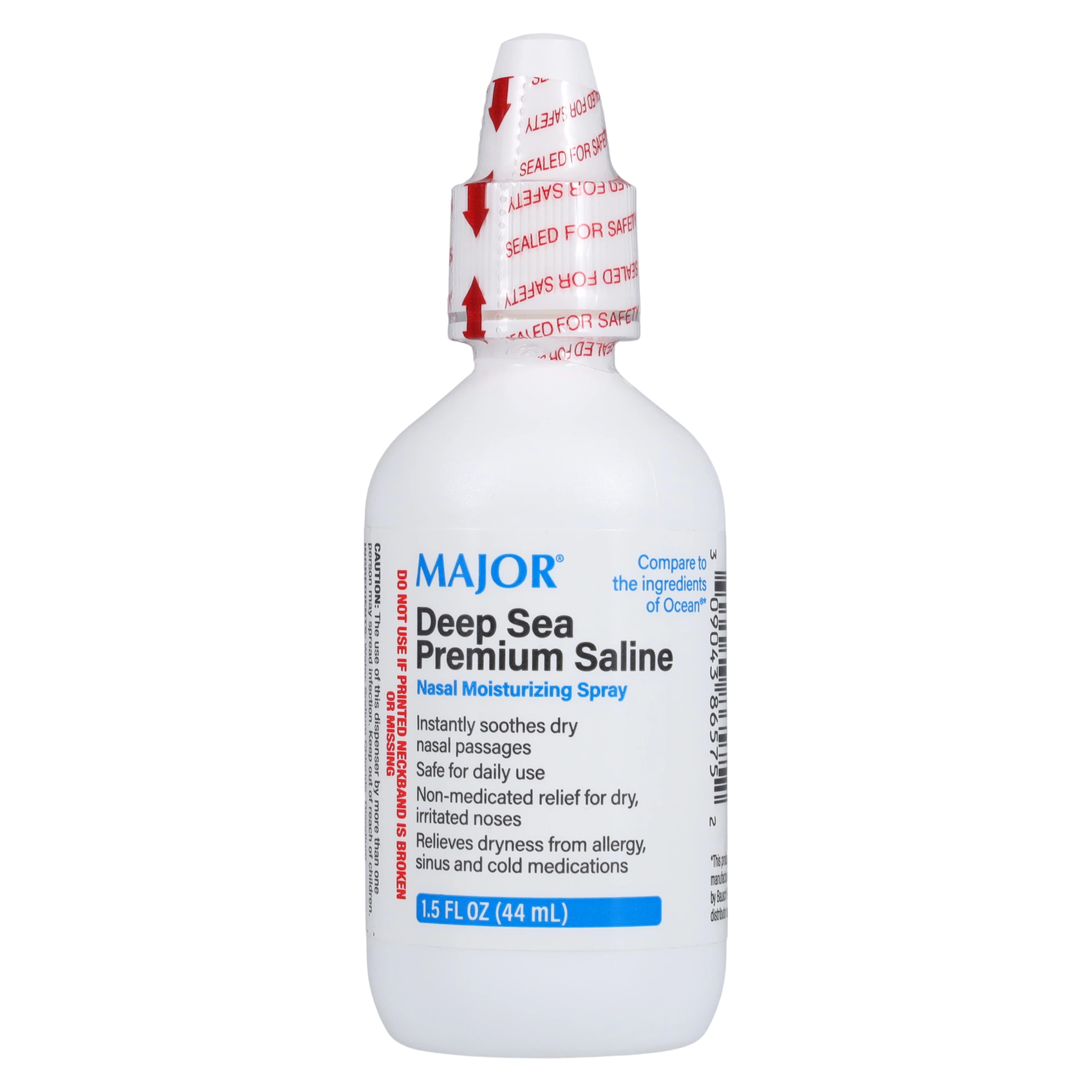 Major Pharmaceuticals Saline Sodium Chloride 0.65% Nasal Spray, 1.5 oz Bottle - Saline Sod Chlor Nasal Spray - Image 1