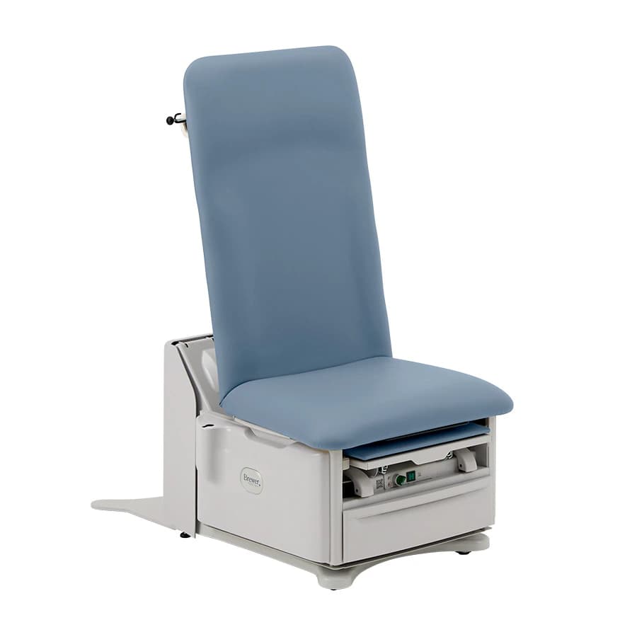 Brewer FLEX High-Low PLUS Exam Table, Power Back, Blue Fog, 700 lb Capacity - FLEX HIGH-LOW PLUS, Power Back - Image 1
